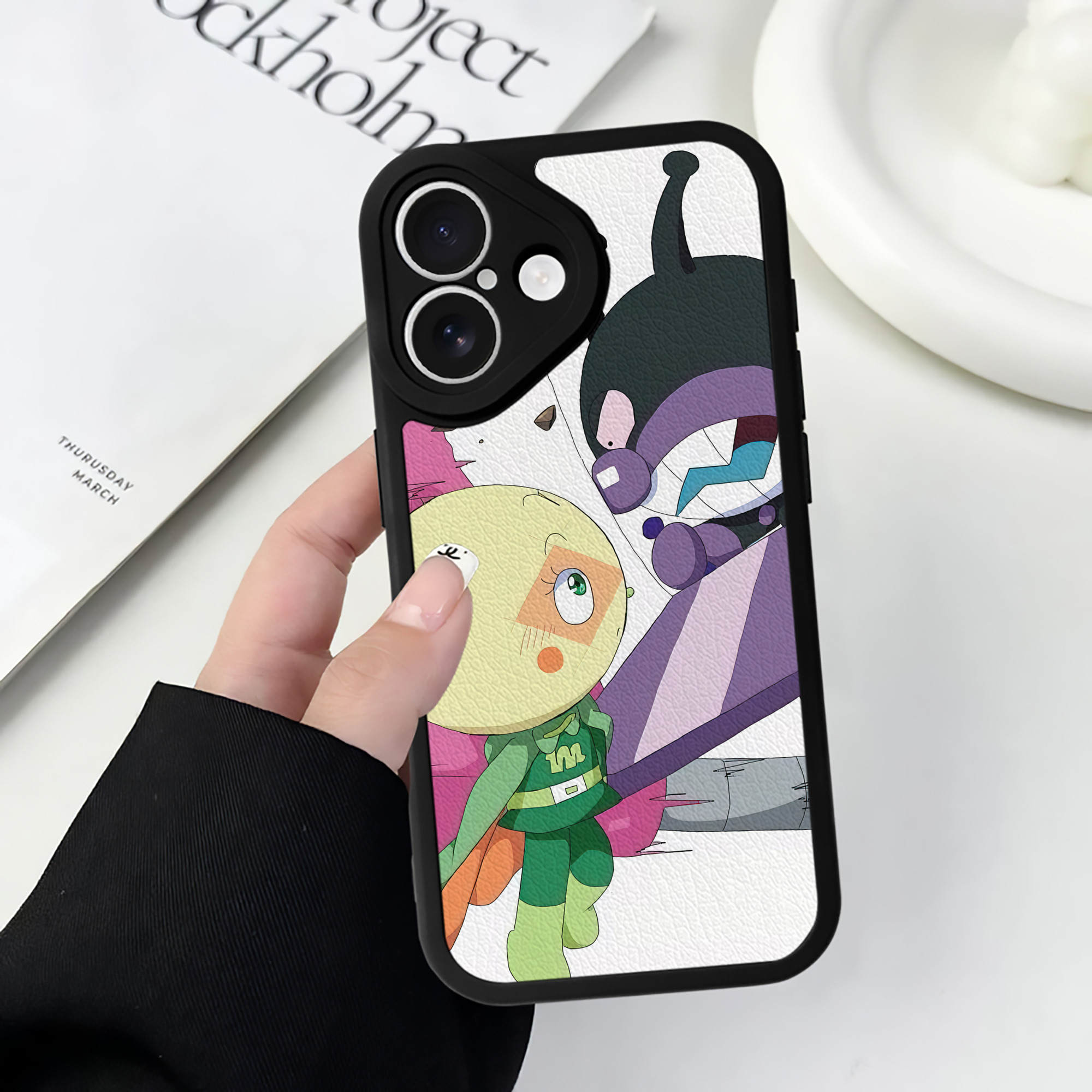 （画像用） アンパンマン Anpanman 【iPhone 16シリーズ対応】シリコンスマホケース（レザー調） 材質：シリコン
